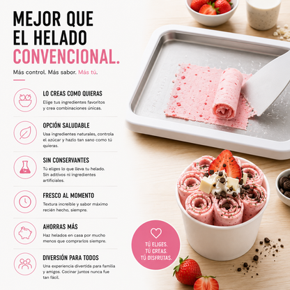 Rollyo | Plancha Para Hacer Helado Enrollado